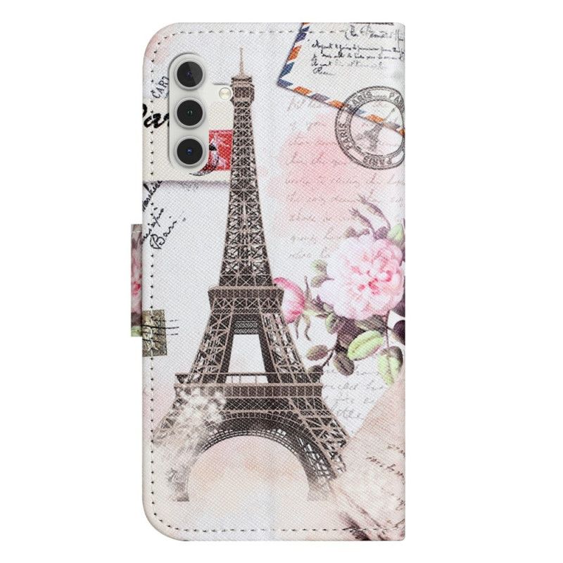 Flip Cover Samsung Galaxy A17 4g / 5g Vintage Eiffeltårn