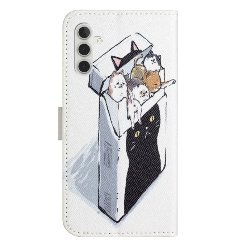 Flip Cover Til Samsung Galaxy A17 4g / 5g Æske Med Katte