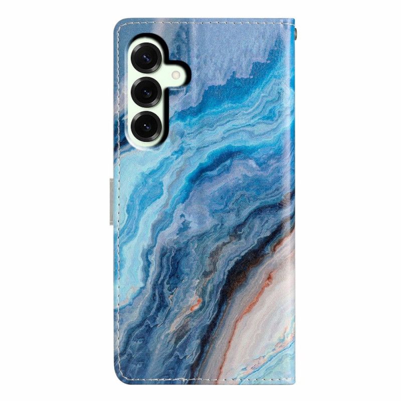 Flip Cover Til Samsung Galaxy A17 4g / 5g Blå Marmor
