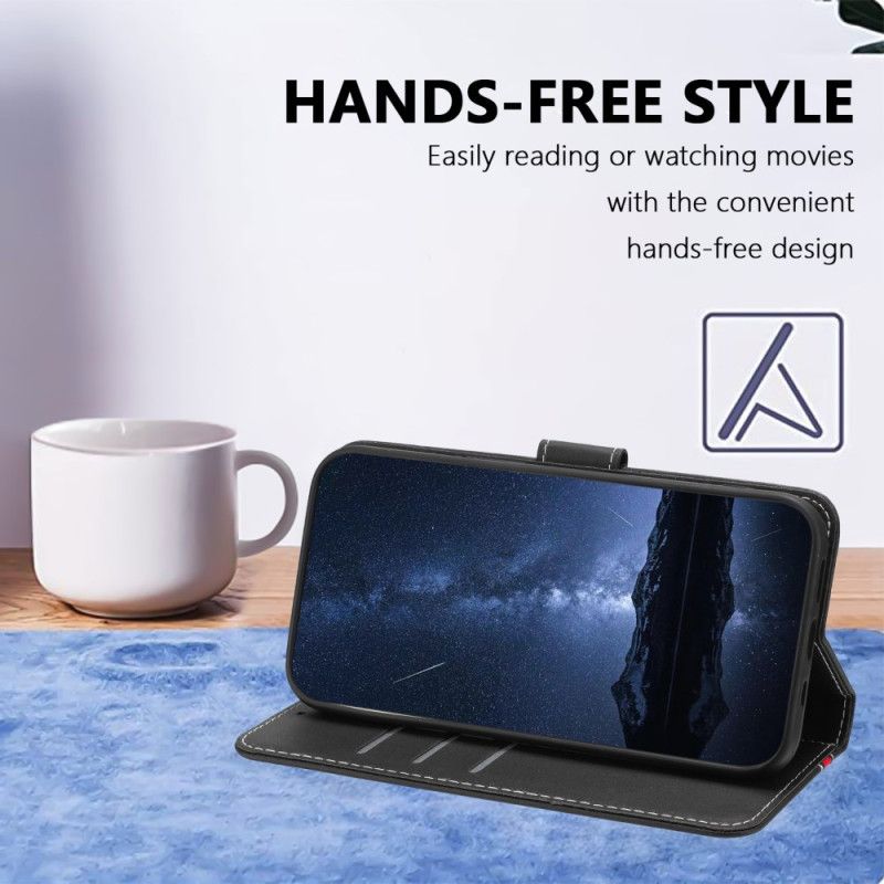 Flip Cover Til Samsung Galaxy A17 4g / 5g Farvet Kant