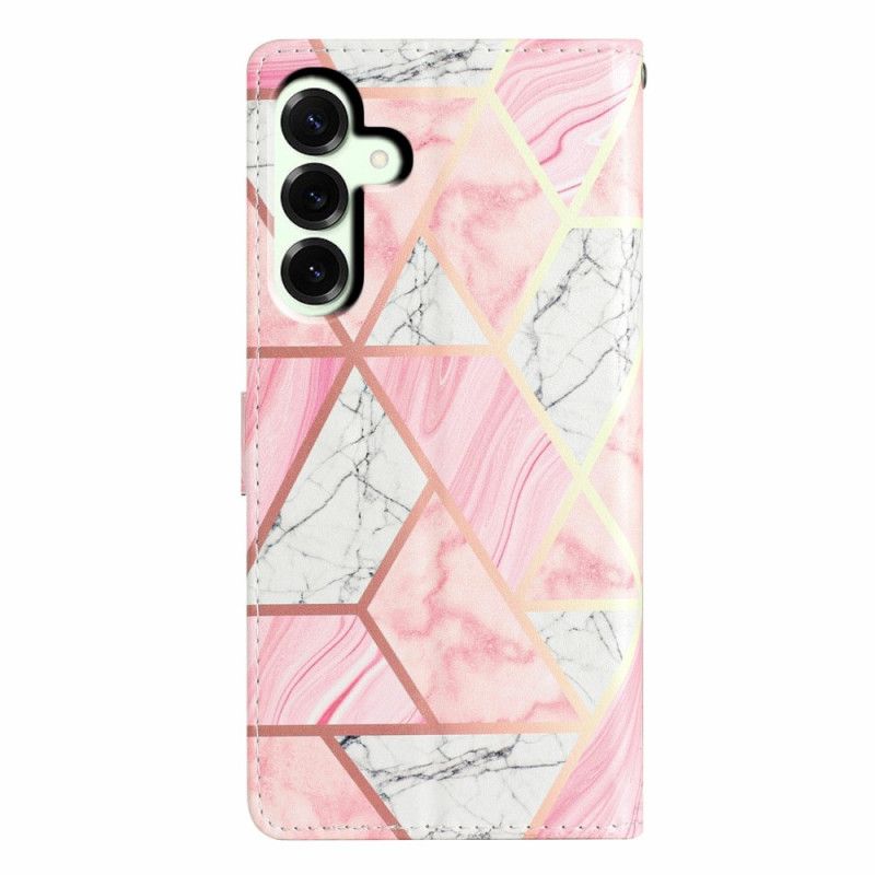 Flip Cover Til Samsung Galaxy A17 4g / 5g Lyserød Marmor