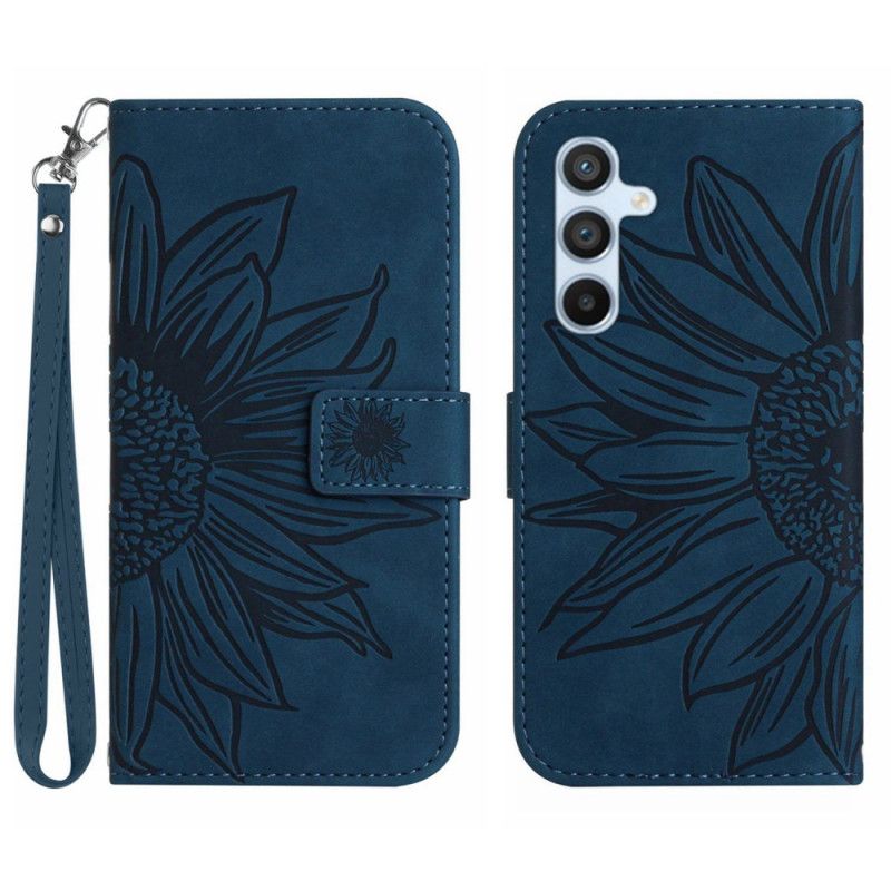 Flip Cover Til Samsung Galaxy A17 4g / 5g Rem Med Solsikkeprint