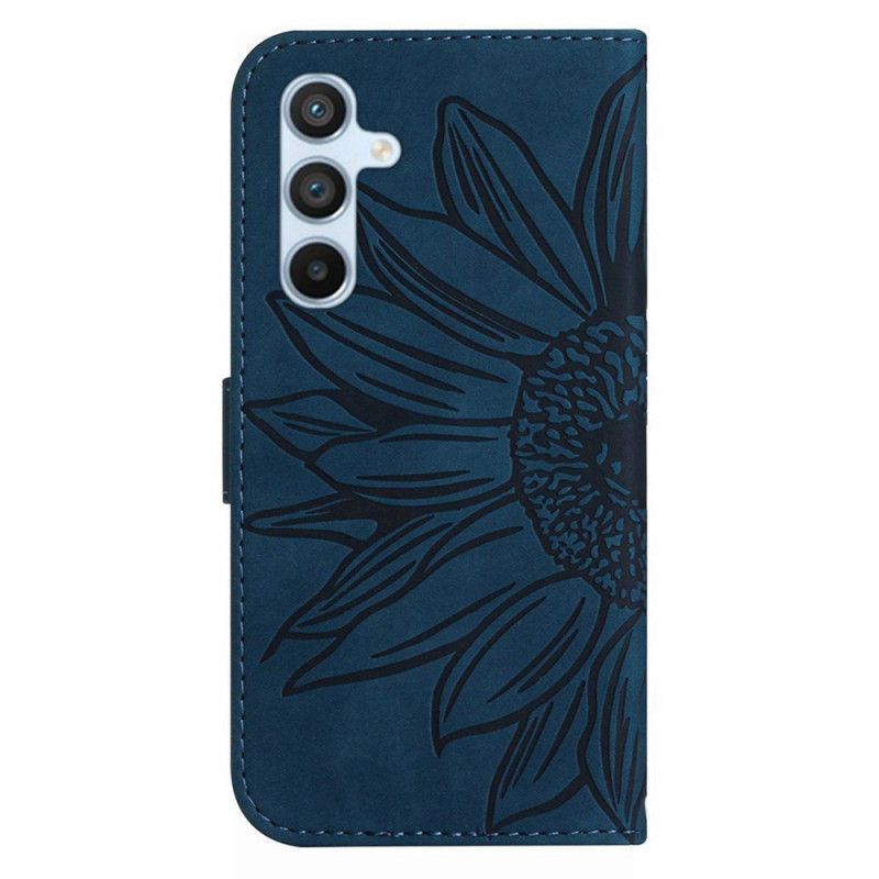 Flip Cover Til Samsung Galaxy A17 4g / 5g Rem Med Solsikkeprint