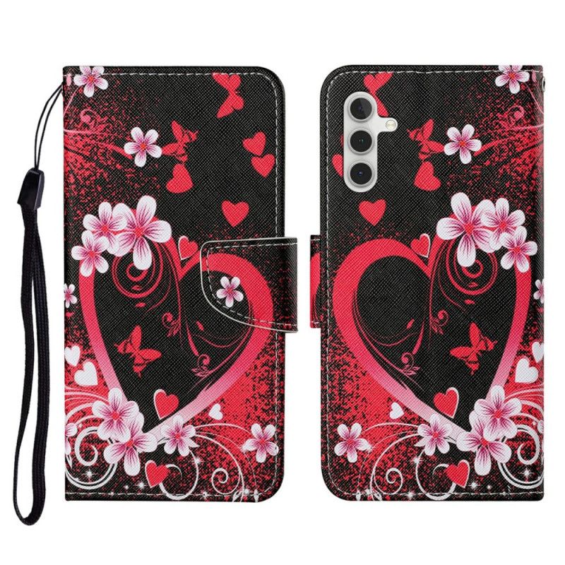 Flip Cover Til Samsung Galaxy A17 4g / 5g Rødt Hjerte