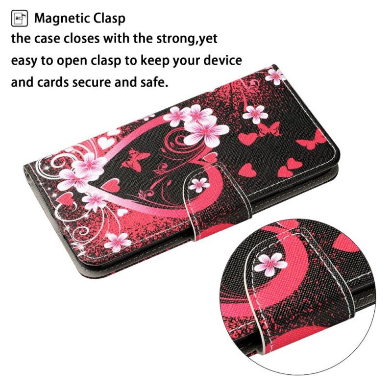 Flip Cover Til Samsung Galaxy A17 4g / 5g Rødt Hjerte