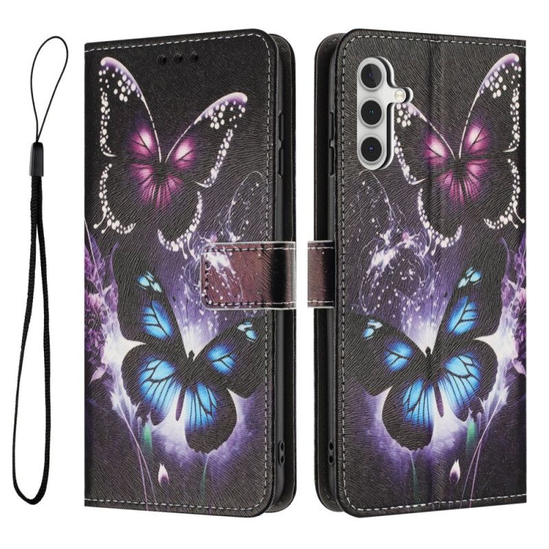 Flip Cover Til Samsung Galaxy A17 4g / 5g To Sommerfugle