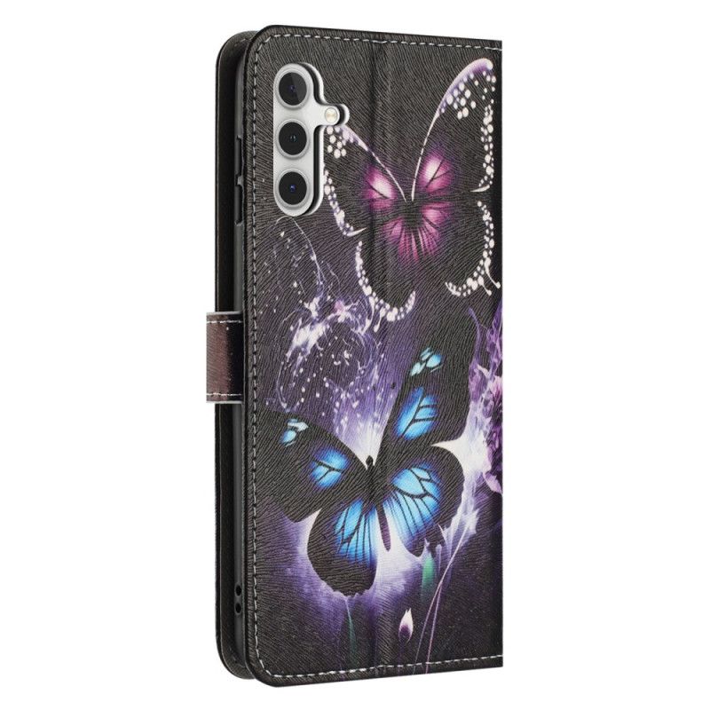 Flip Cover Til Samsung Galaxy A17 4g / 5g To Sommerfugle