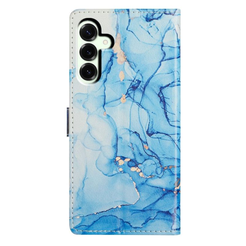 Læder Cover Samsung Galaxy A17 4g / 5g Blå Marmor