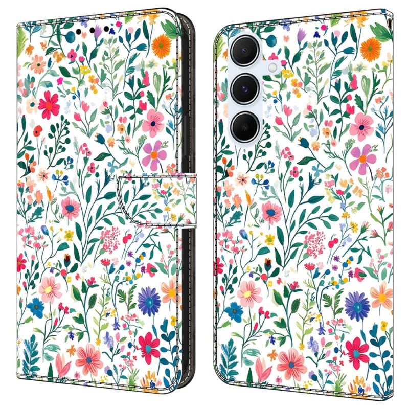 Læder Cover Samsung Galaxy A17 4g / 5g Blomsterbed