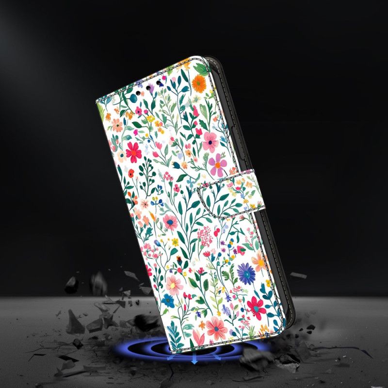 Læder Cover Samsung Galaxy A17 4g / 5g Blomsterbed