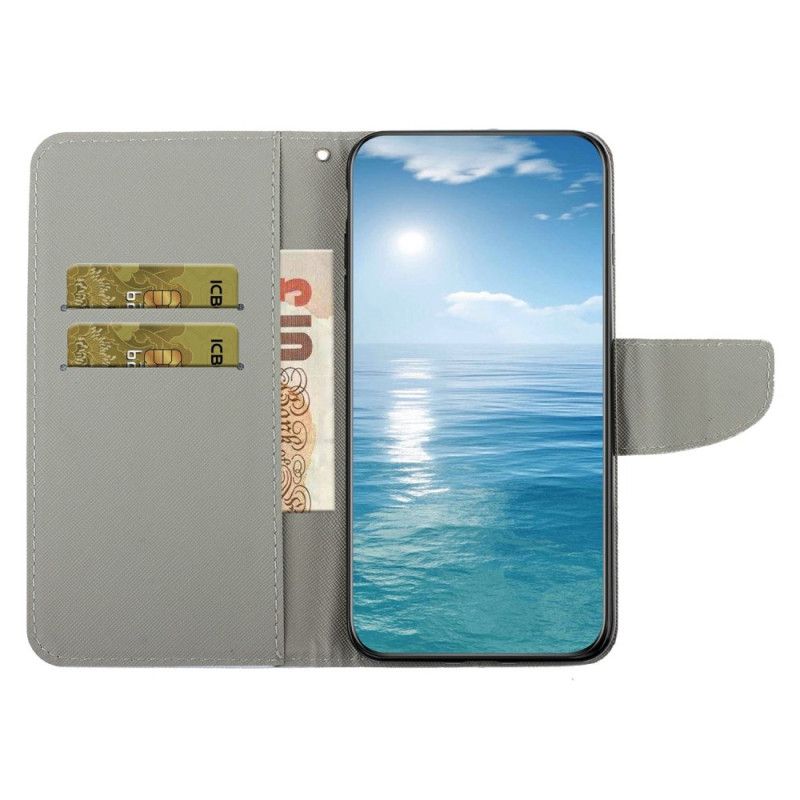 Læder Cover Samsung Galaxy A17 4g / 5g Kat Under Stjernerne
