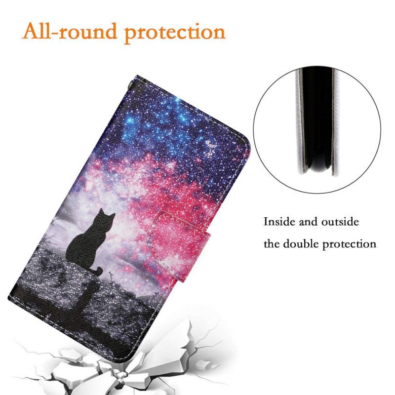 Læder Cover Samsung Galaxy A17 4g / 5g Kat Under Stjernerne
