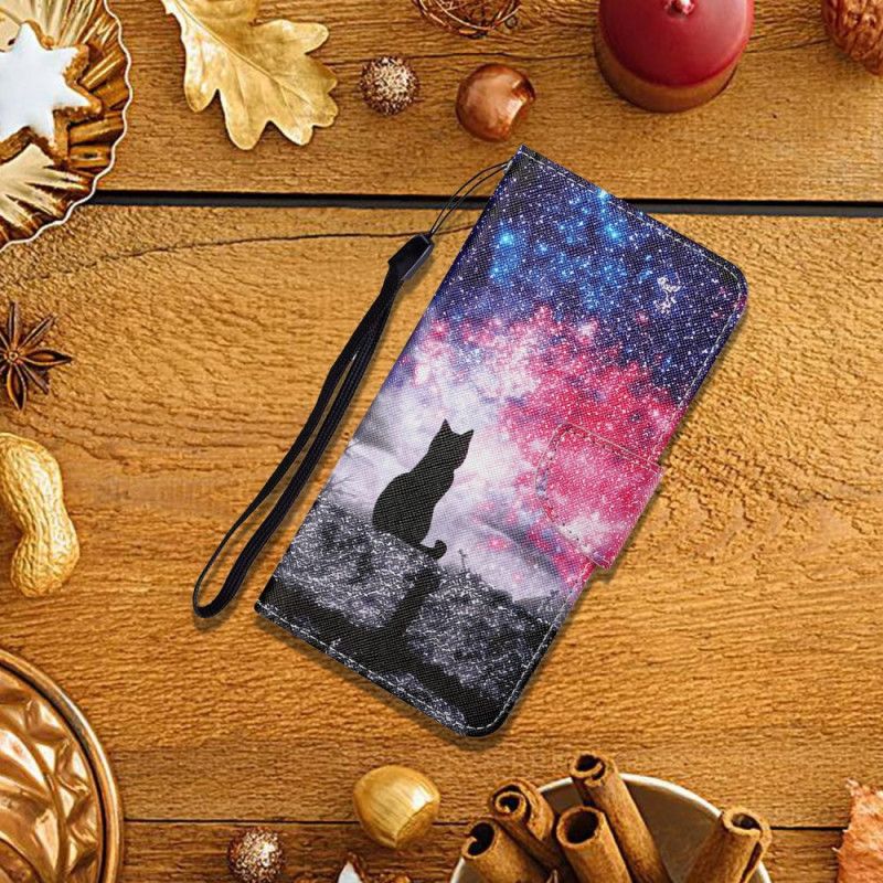 Læder Cover Samsung Galaxy A17 4g / 5g Kat Under Stjernerne