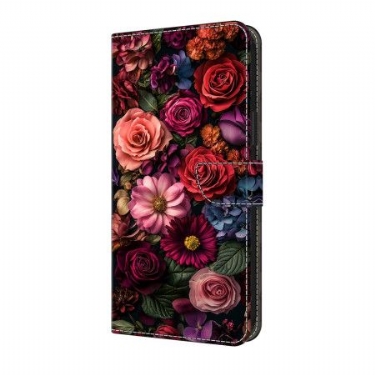 Læder Cover Samsung Galaxy A17 4g / 5g Lyserøde Blomster
