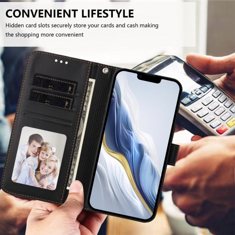 Læder Cover Samsung Galaxy A17 4g / 5g Simpelt Design Med Snor
