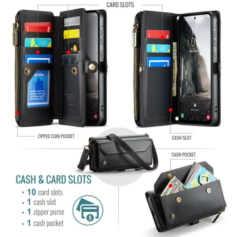 Læder Cover Samsung Galaxy A17 4g / 5g Telefon Etui 10 Caseme Kortholdere