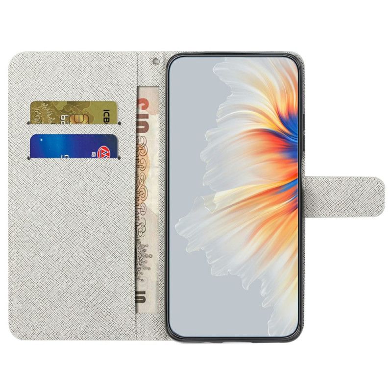 Læder Cover Samsung Galaxy A17 4g / 5g Telefon Etui Blå Blomster