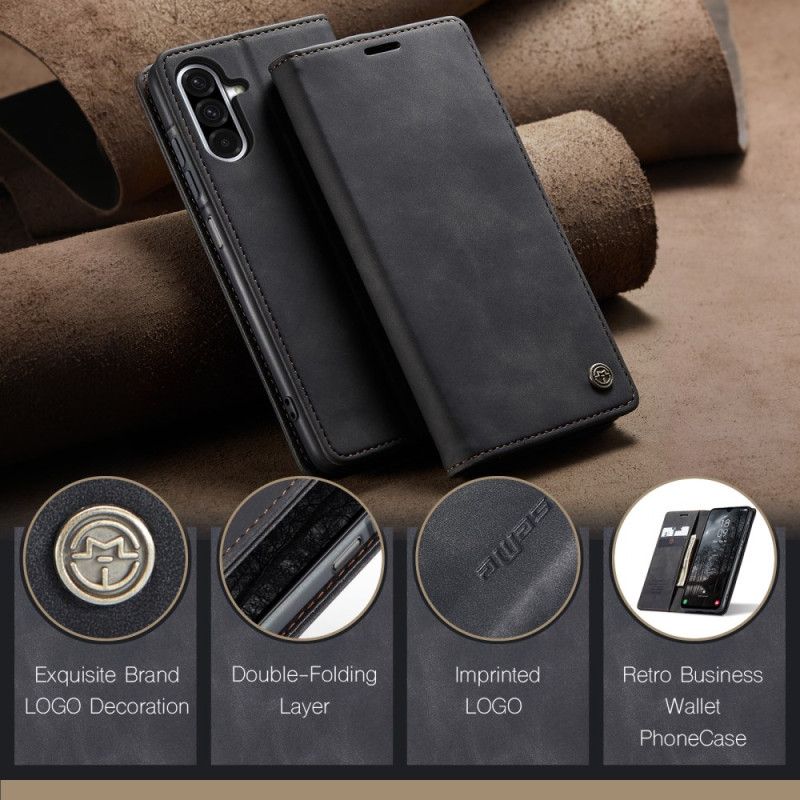 Læder Cover Samsung Galaxy A17 4g / 5g Telefon Etui Caseme Med Ruskindseffekt