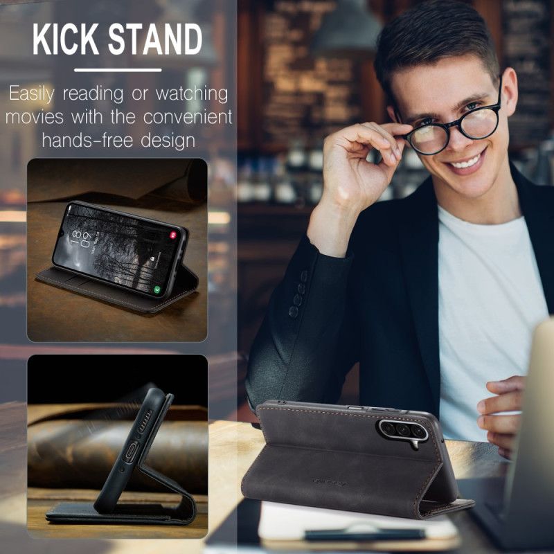 Læder Cover Samsung Galaxy A17 4g / 5g Telefon Etui Caseme Med Ruskindseffekt
