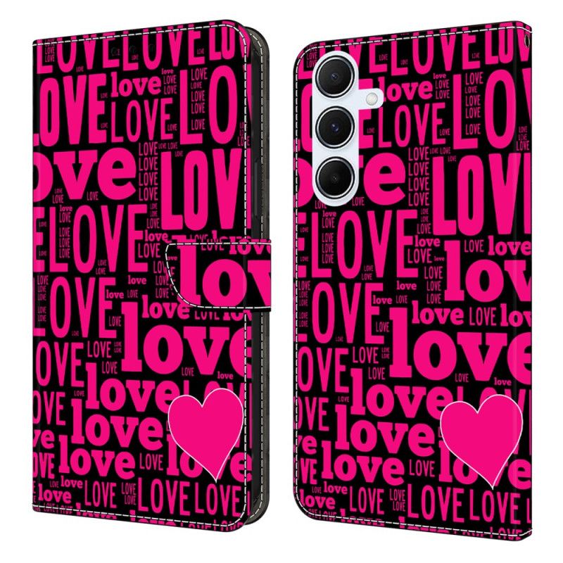 Læder Cover Samsung Galaxy A17 4g / 5g Telefon Etui Kærlighed