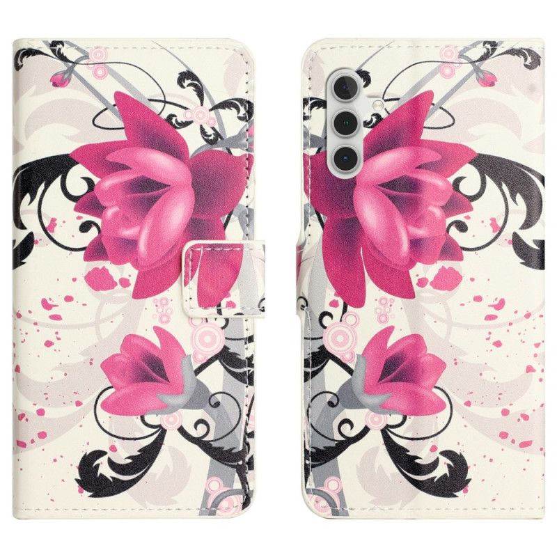 Læder Cover Samsung Galaxy A17 4g / 5g Telefon Etui Lotus