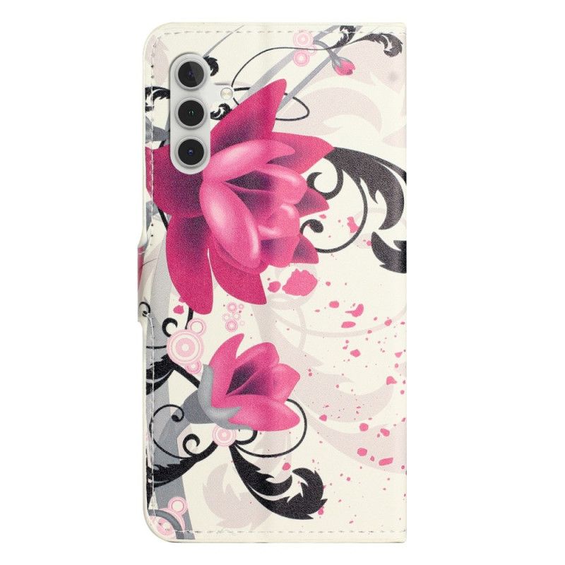 Læder Cover Samsung Galaxy A17 4g / 5g Telefon Etui Lotus