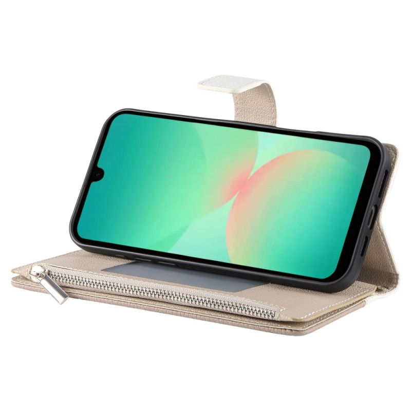 Læder Cover Samsung Galaxy A17 4g / 5g Telefon Etui Lynlås- Og Rempung