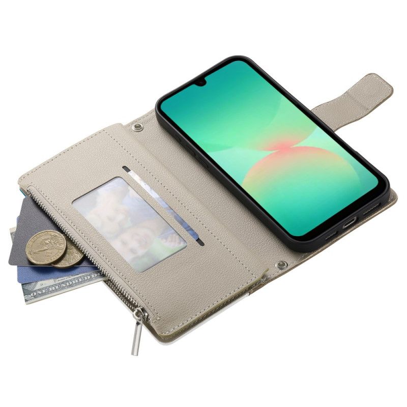 Læder Cover Samsung Galaxy A17 4g / 5g Telefon Etui Lynlås- Og Rempung