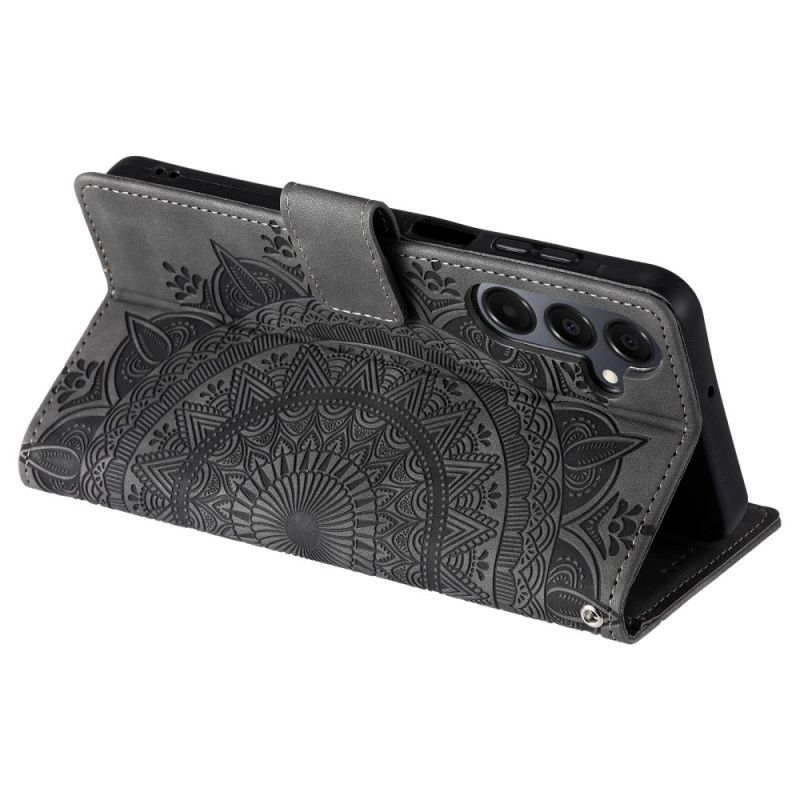 Læder Cover Samsung Galaxy A17 4g / 5g Telefon Etui Mandala Ruskindseffekt