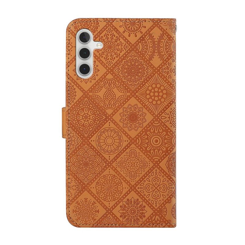Læder Cover Samsung Galaxy A17 4g / 5g Telefon Etui Patchwork
