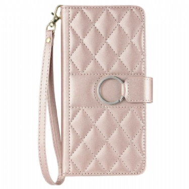 Læder Cover Samsung Galaxy A17 4g / 5g Telefon Etui Quiltet Design