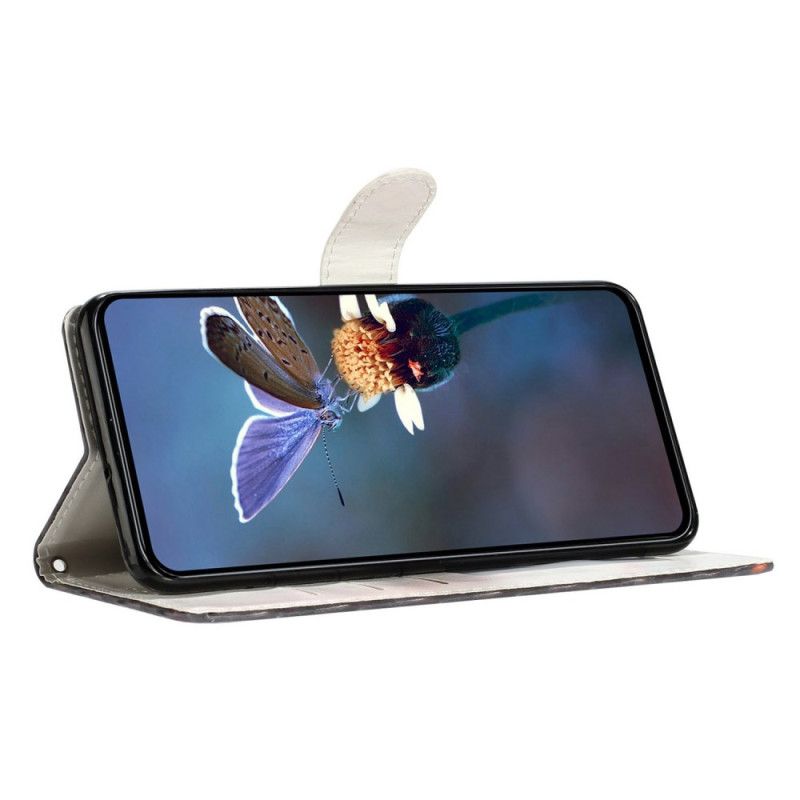 Læder Cover Samsung Galaxy A17 4g / 5g Telefon Etui Retroblomster