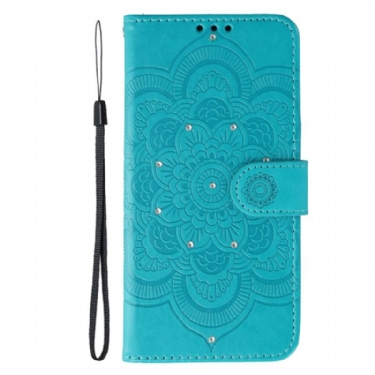 Læder Cover Samsung Galaxy A17 4g / 5g Telefon Etui Rhinstensmandala