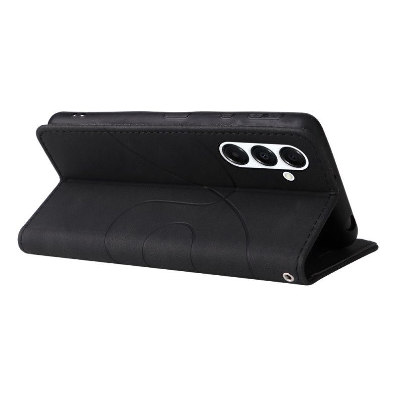 Læder Cover Samsung Galaxy A17 4g / 5g Telefon Etui Tofarvet Krusning
