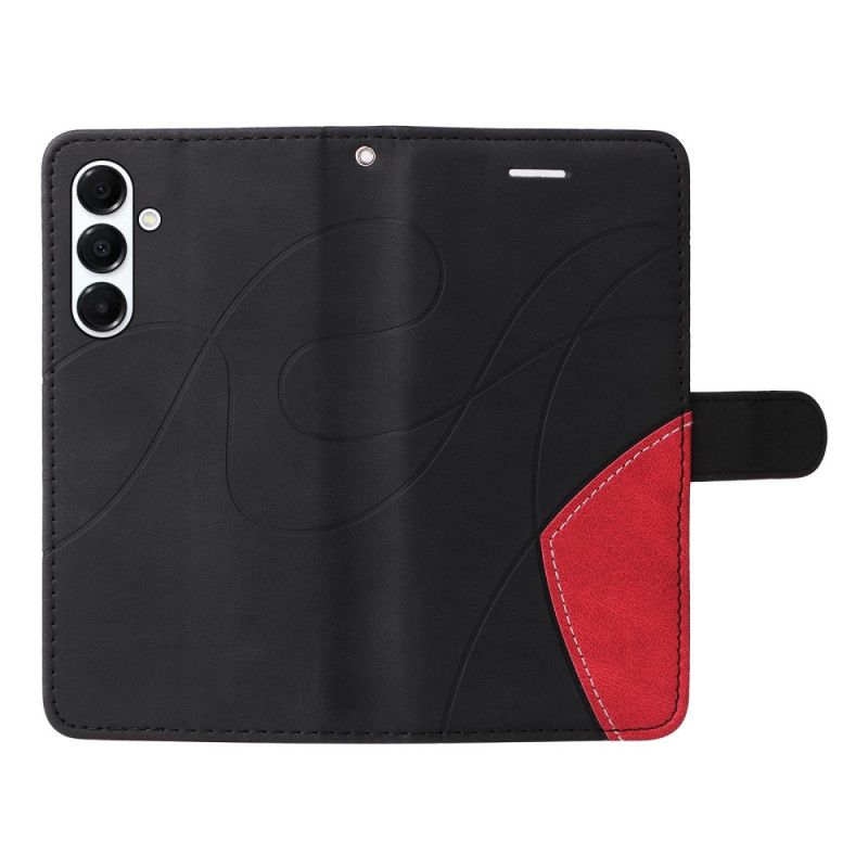 Læder Cover Samsung Galaxy A17 4g / 5g Telefon Etui Tofarvet Krusning