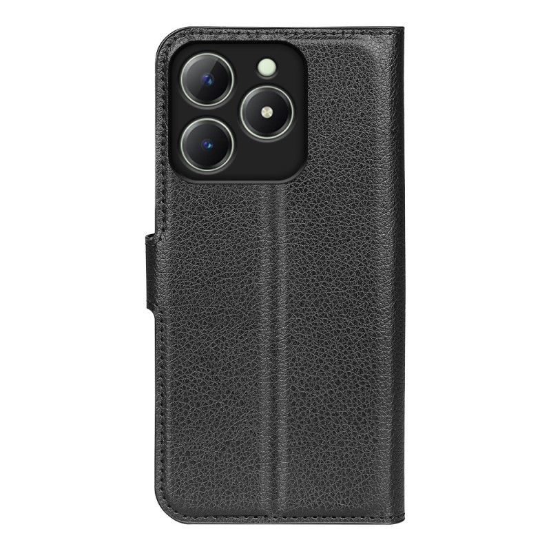 Flip Cover Realme Note 60 Klassisk Litchi-kunstlæder