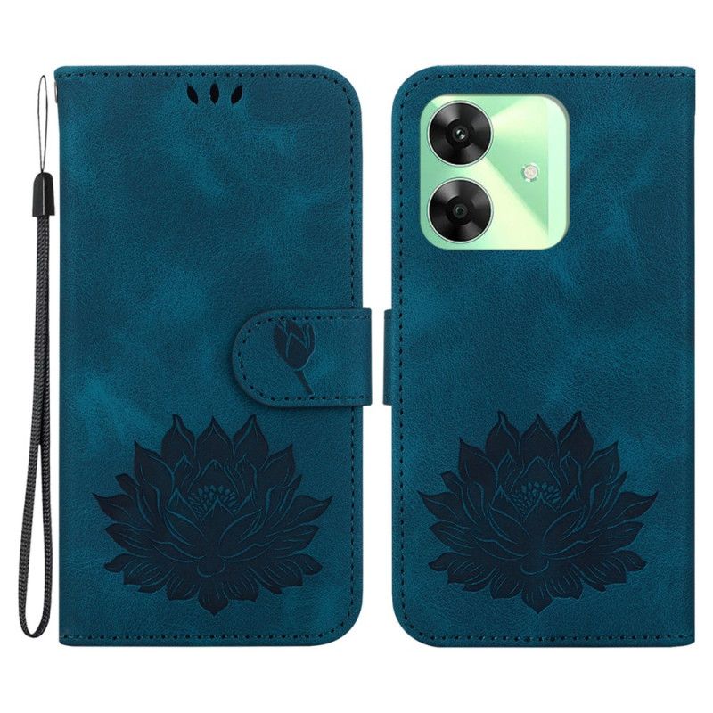 Læder Cover Realme Note 60 Telefon Etui Lotus