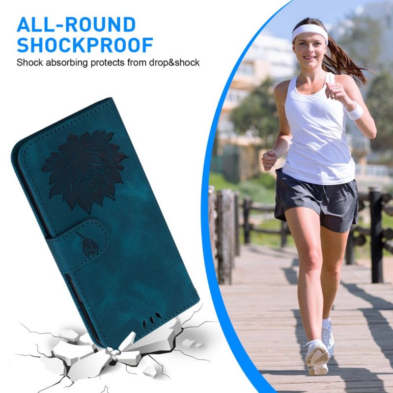 Læder Cover Realme Note 60 Telefon Etui Lotus