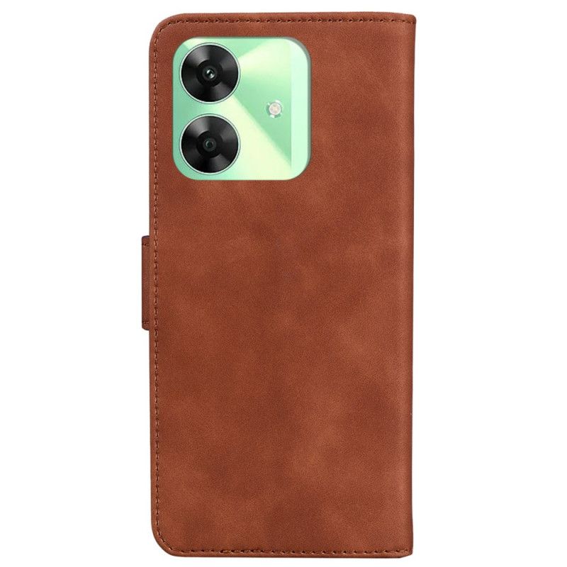 Læder Cover Realme Note 60 Telefon Etui Ruskindseffekt