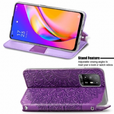 Flip Cover Oppo A94 5G Chic Mandala Imiteret Læder