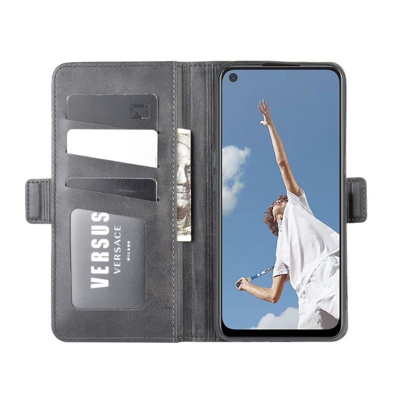 Flip Cover Oppo A72 Mat Imiteret Lædercover