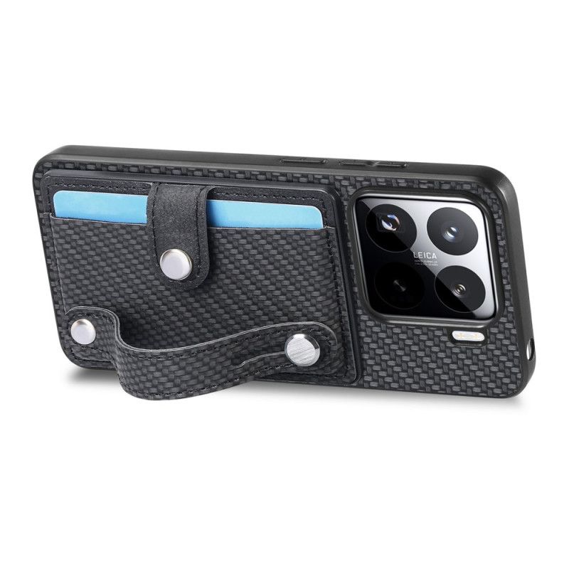 Cover Til Xiaomi 15 Kortholder Og Rem I Kulfiber