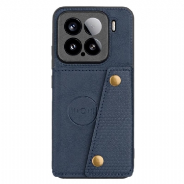 Cover Xiaomi 15 Lædereffekt Med Kortholder Og Stativ