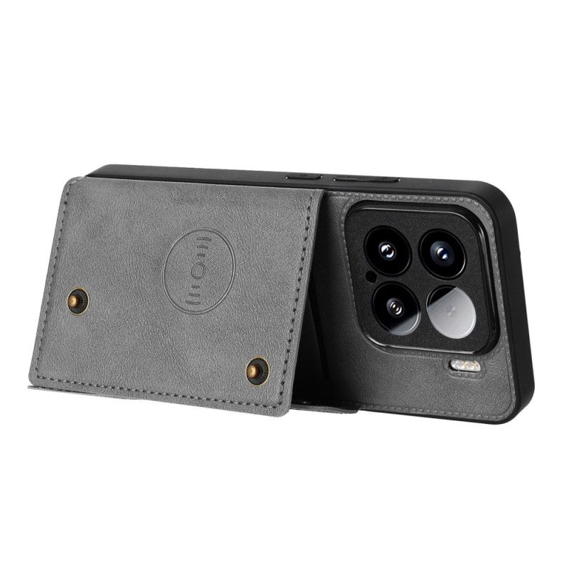 Cover Xiaomi 15 Lædereffekt Med Kortholder Og Stativ