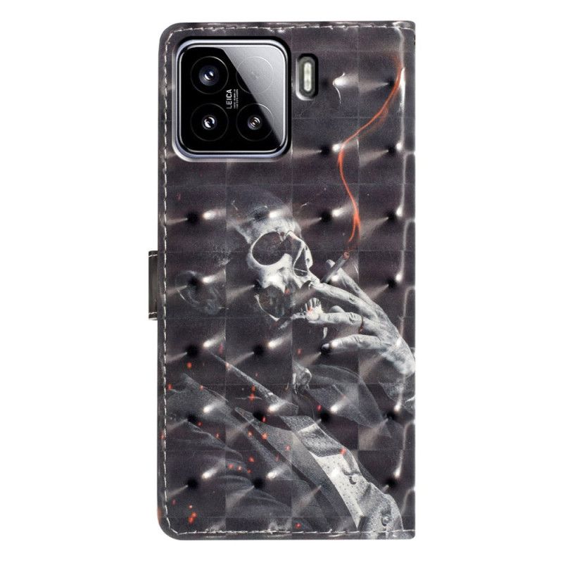 Flip Cover Til Xiaomi 15 3d-rygende Skelet
