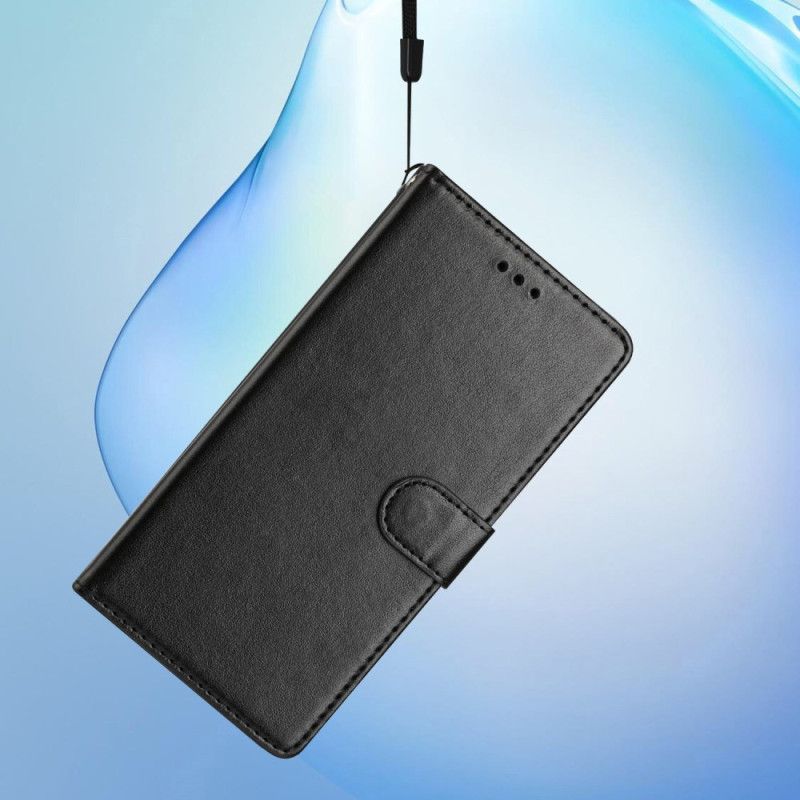 Flip Cover Til Xiaomi 15 Almindelig Læderrem