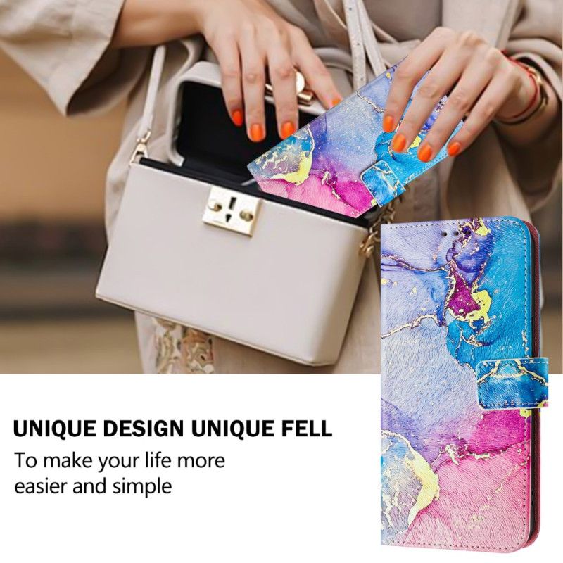 Flip Cover Til Xiaomi 15 Flerfarvet Marmor