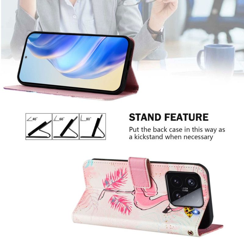 Flip Cover Til Xiaomi 15 Fuglemotiv