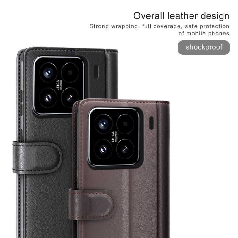Flip Cover Xiaomi 15 Ægte Læder