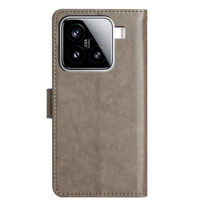 Flip Cover Xiaomi 15 Blomstermønster